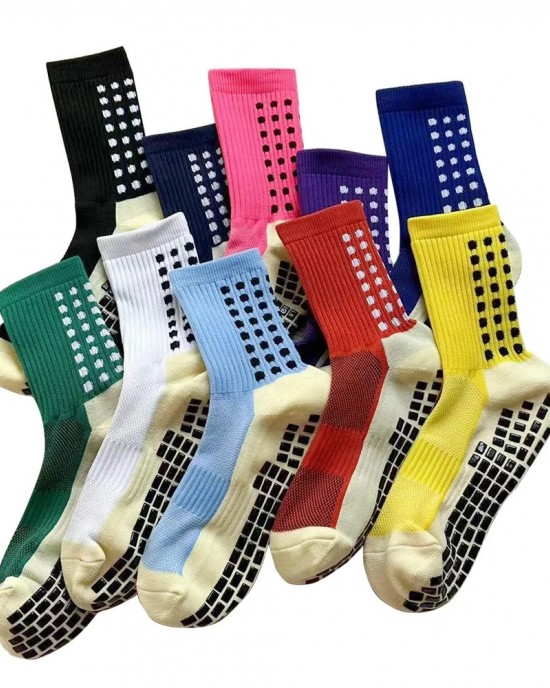 Men's Cotton Spandex Crew Soccer Sports Socks