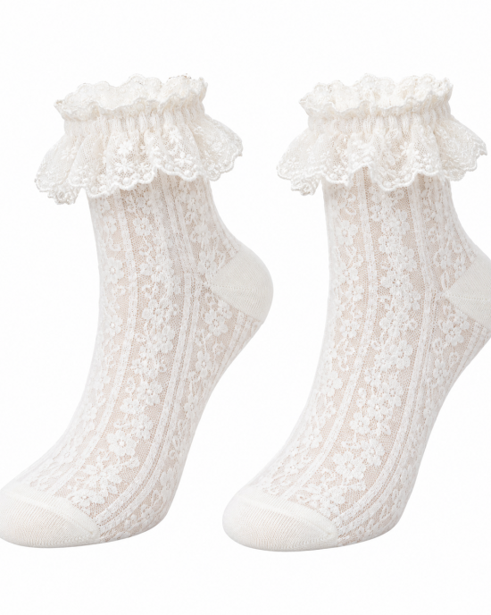 Spring Summer Lace Ruffle Socks Women Girls