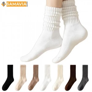 SAMAVIA Women's Socks Letter Pattern Woven