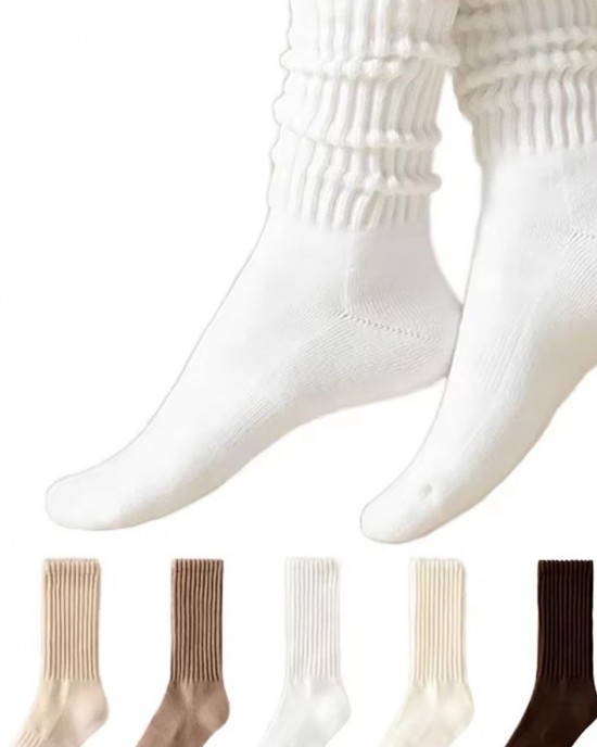 SAMAVIA Women's Socks Letter Pattern Woven