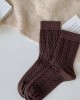 Autumn Winter Solid Color Knit Socks Women