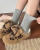 Autumn Winter Striped Solid Color Women Socks