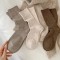 Autumn Winter Striped Solid Color Women Socks
