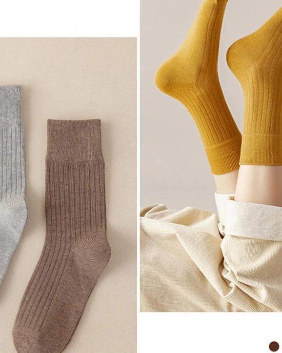 10 Pairs of Retro Colorful Above-Ankle Crew