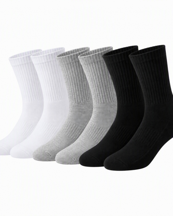 Men's Sports Socks Breathable Crew Cotton Socks