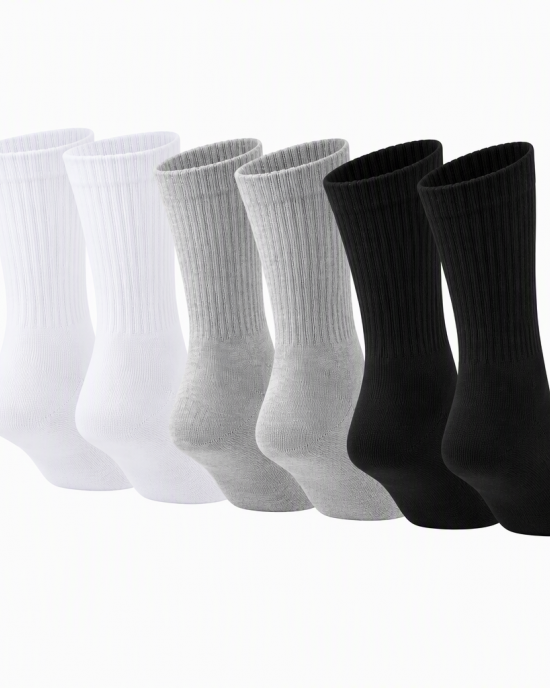 Men's Sports Socks Breathable Crew Cotton Socks