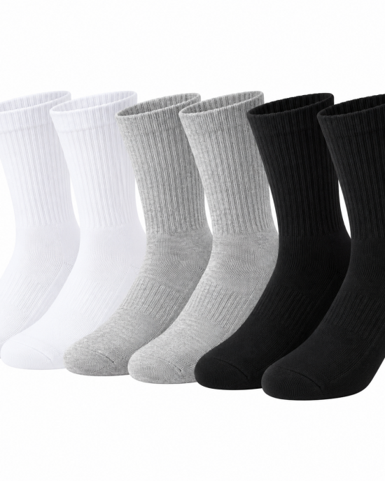 Men's Sports Socks Breathable Crew Cotton Socks