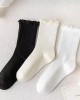 Ruffle Casual Women Socks Crew Breathable