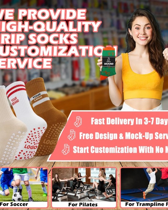 Your Own Pilates Grip Socks Anti Slip Gym
