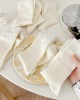 on Ins Style Cream White Girls' Medium Socks