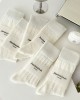 on Ins Style Cream White Girls' Medium Socks