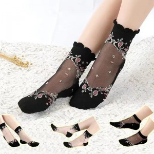 Non-slip Cotton Bottom Summer Crew Ankle Socks