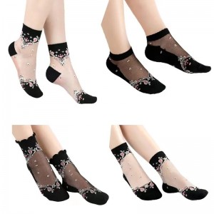 Non-slip Cotton Bottom Summer Crew Ankle Socks