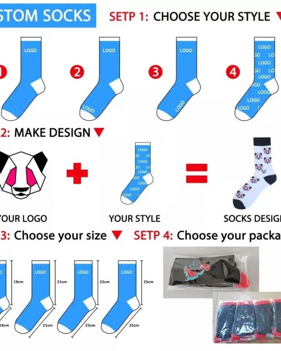 Men Knit Embroidered Basketball Crew Socks