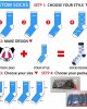 Men Knit Embroidered Basketball Crew Socks