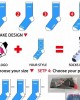 Men Knit Embroidered Basketball Crew Socks