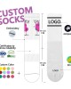 Men Knit Embroidered Basketball Crew Socks
