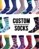 Colorful Mens Embroidered Socks Cotton Mens