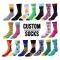 Colorful Mens Embroidered Socks Cotton Mens