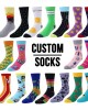 Colorful Mens Embroidered Socks Cotton Mens
