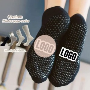 Women Crew Yoga Anti-Slip 100% Cotton Socks