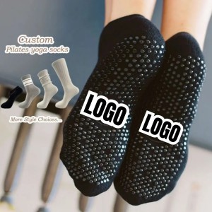 Women Crew Yoga Anti-Slip 100% Cotton Socks