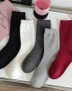 Women's Breathable Knitted Crew Socks Solid