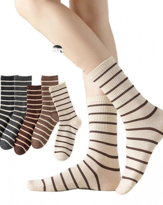 Women's Long-Knee Socks with Breathable Knitted