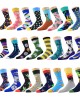 Unisex Men Funny Cotton Crew Happy Socken